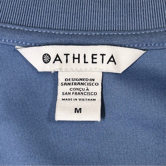 Athleta Seasoft Scoop Neck Sweatshirt Blue Modal Stretch Blend Size M - Picture 5 of 11